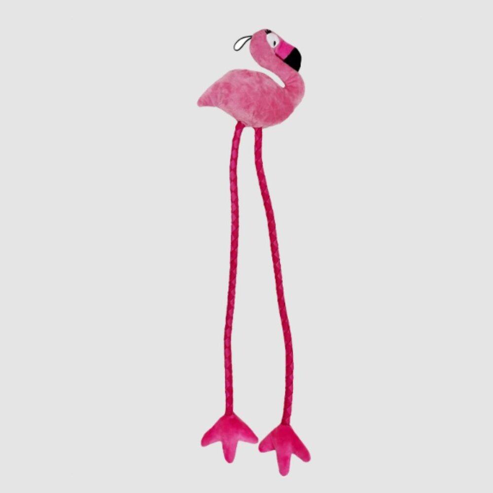 🔥3/$30 NIP Pupbox Flamingo Plush Toy Dog Toy Large Fred